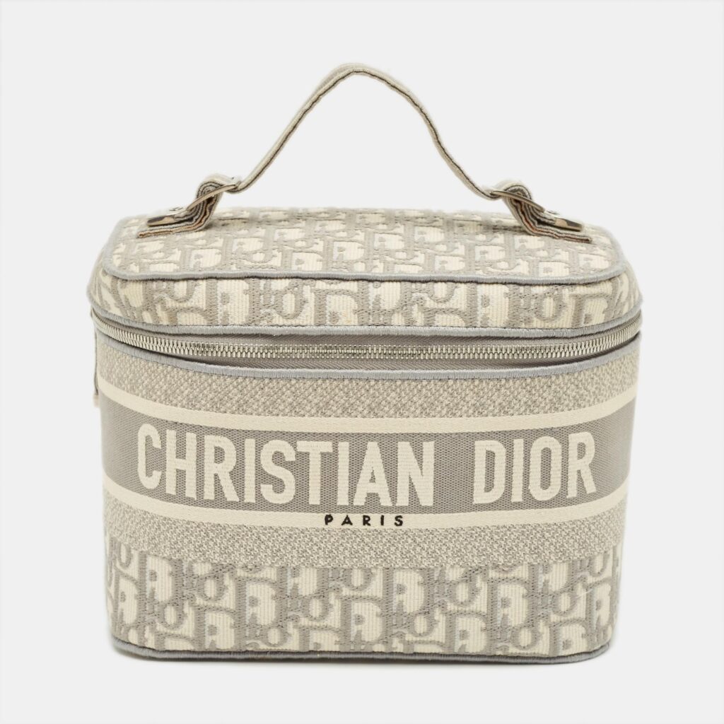 Dior Grey Oblique Canvas Diortravel Vanity Case Dior Grey Oblique Canvas Diortravel Vanity Case