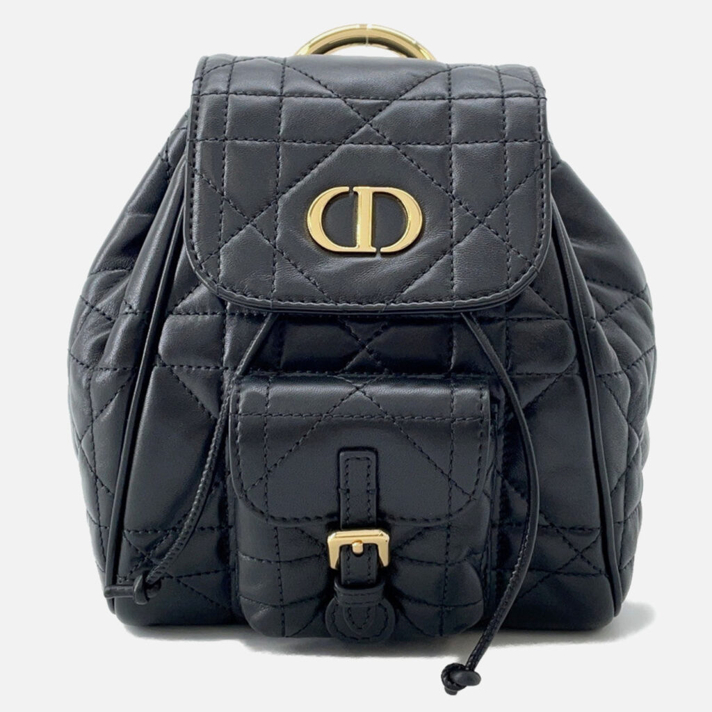 Dior Macrocannage Caro Backpack Black Lambskin Size Small Dior Macrocannage Caro Backpack Black Lambskin Size Small