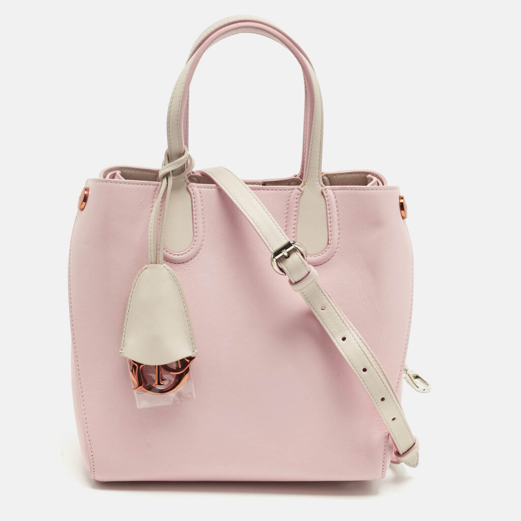 Dior Pink Leather Dior Addict Vertical Tote Dior Pink Leather Dior Addict Vertical Tote