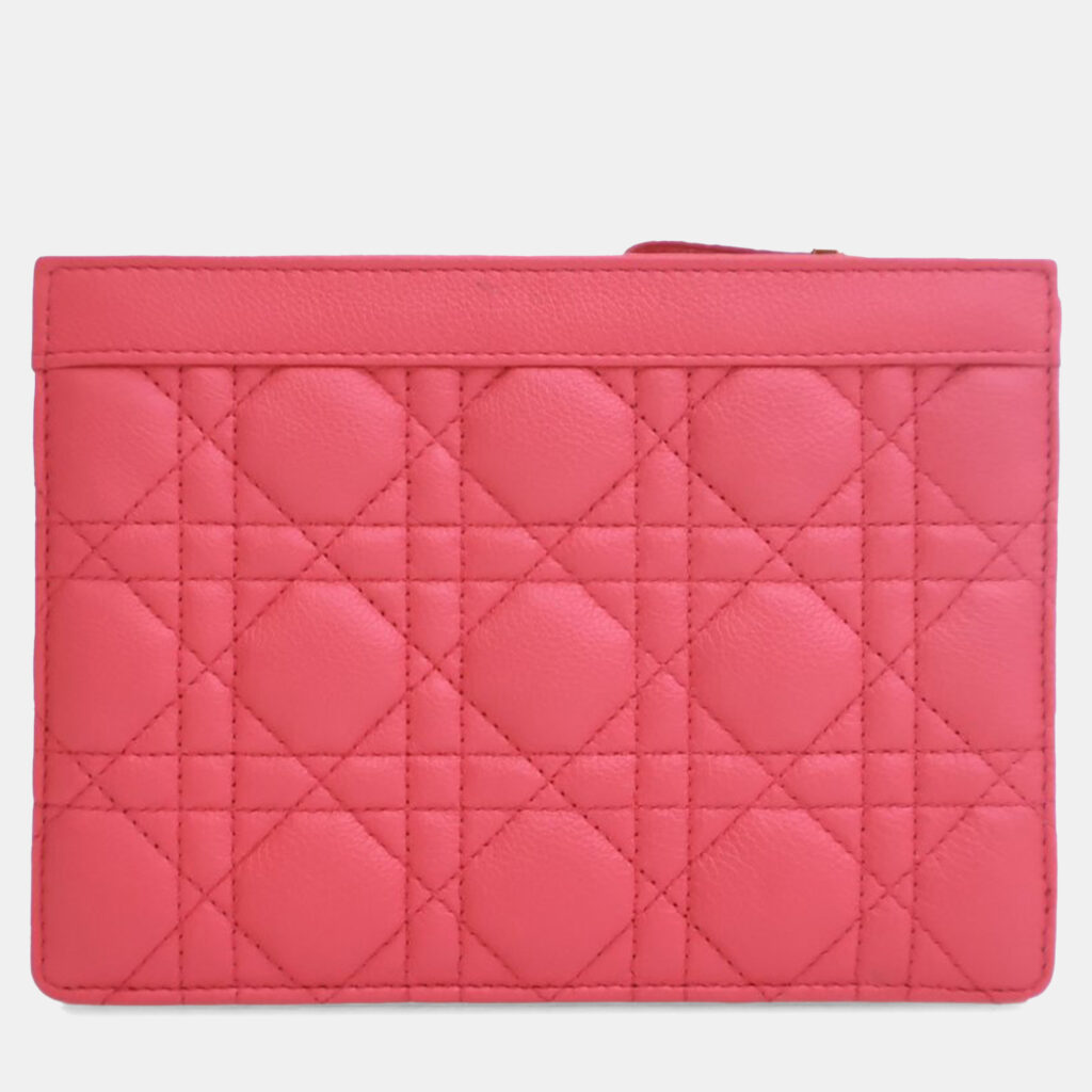 Dior Pink Supple Cannage Calfskin Caro Every Dior Pouch Dior Pink Supple Cannage Calfskin Caro Every Dior Pouch