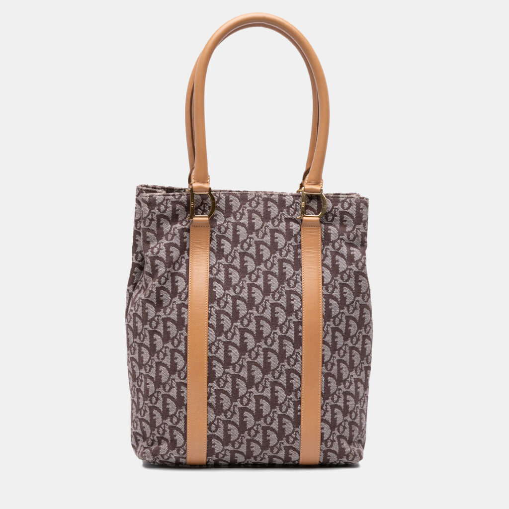 luxury-women-dior-used-handbags-p1244206-010.jpg Dior Brown Diorissimo Trotter Canvas Tote