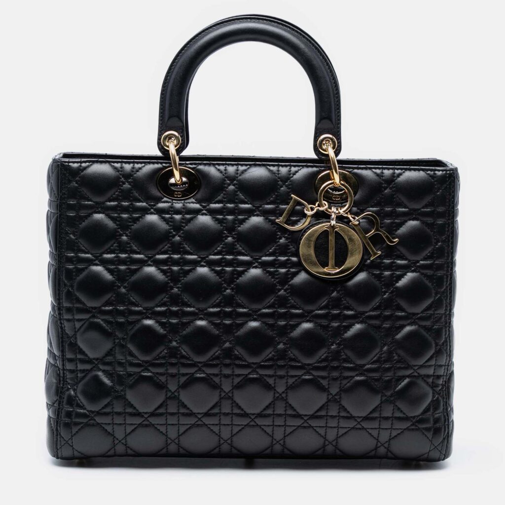 luxury-women-dior-used-handbags-p1244918-005-1.jpg Dior Large Lambskin Cannage Lady Dior