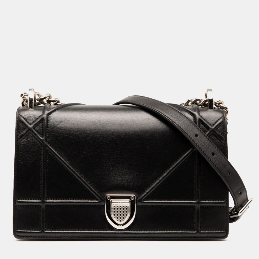 Dior Black Small Lambskin Diorama Flap Dior Black Small Lambskin Diorama Flap