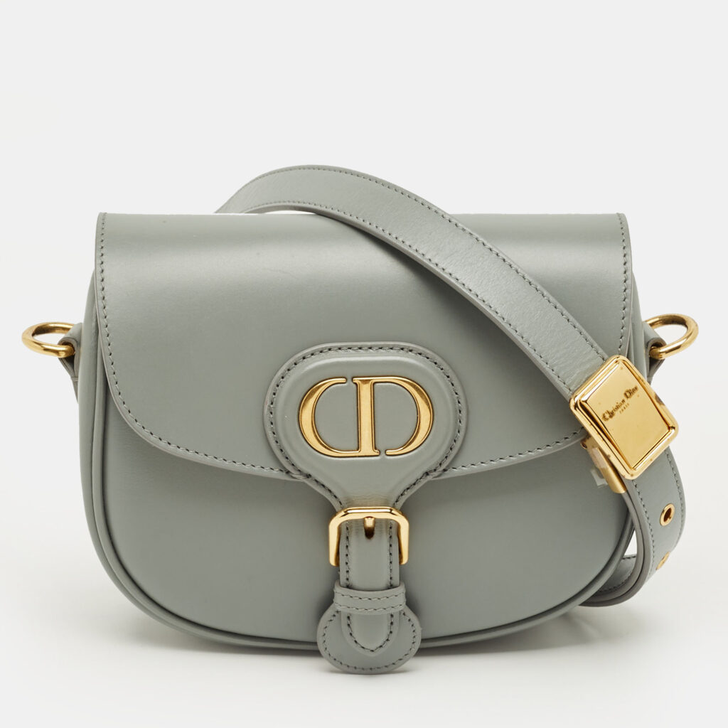 Dior Bobby Small Grey Leather Crossbody Bag