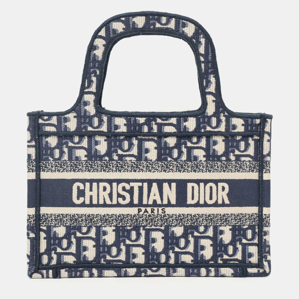 Christian Dior 2020 Navy Oblique Mini Book Tote Christian Dior 2020 Navy Oblique Mini Book Tote