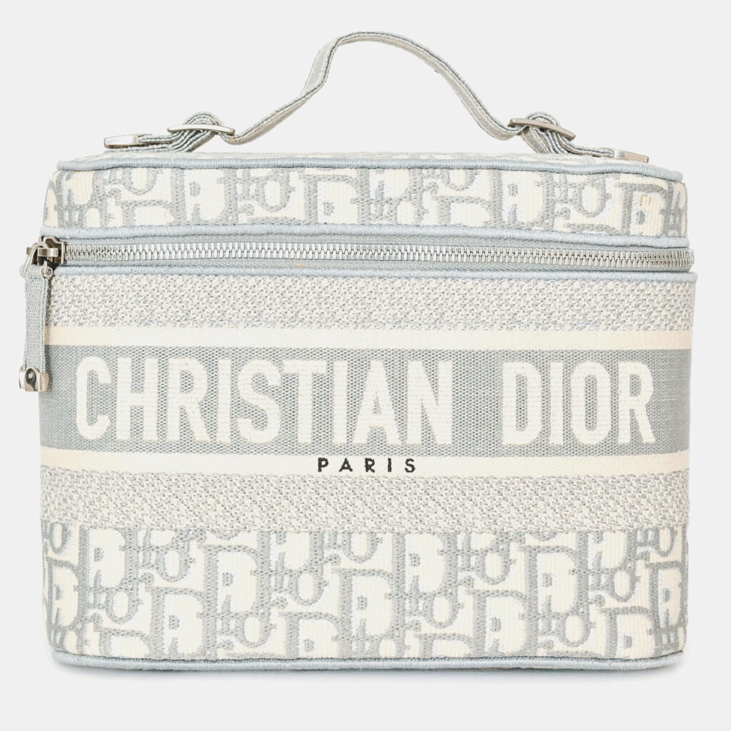 luxury-women-dior-used-handbags-p1247841-004.jpg Christian Dior Grey Oblique Monogram Dior travel Vanity Case