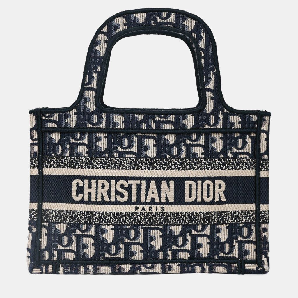 Christian Dior 2019 Navy Oblique Mini Book Tote Christian Dior 2019 Navy Oblique Mini Book Tote