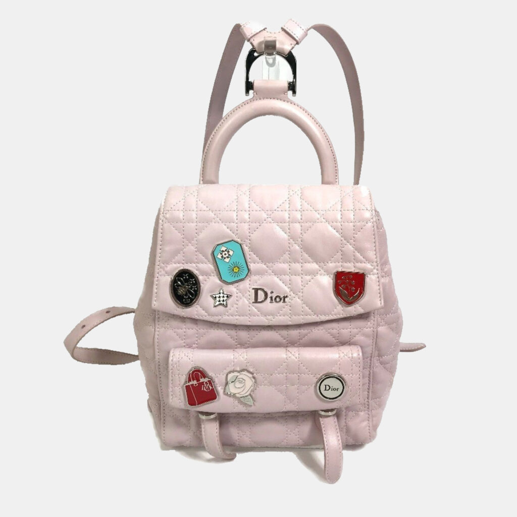 Christian Dior Cannage Stardust Small Backpack Ginza Exclusive Leather Soft Pink Christian Dior Cannage Stardust Small Backpack Ginza Exclusive Leather Soft Pink