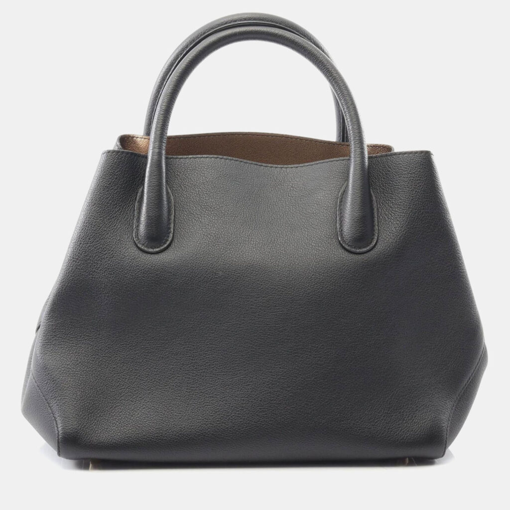 Christian Dior Dior Open Bar Handbag Leather Black Christian Dior Dior Open Bar Handbag Leather Black