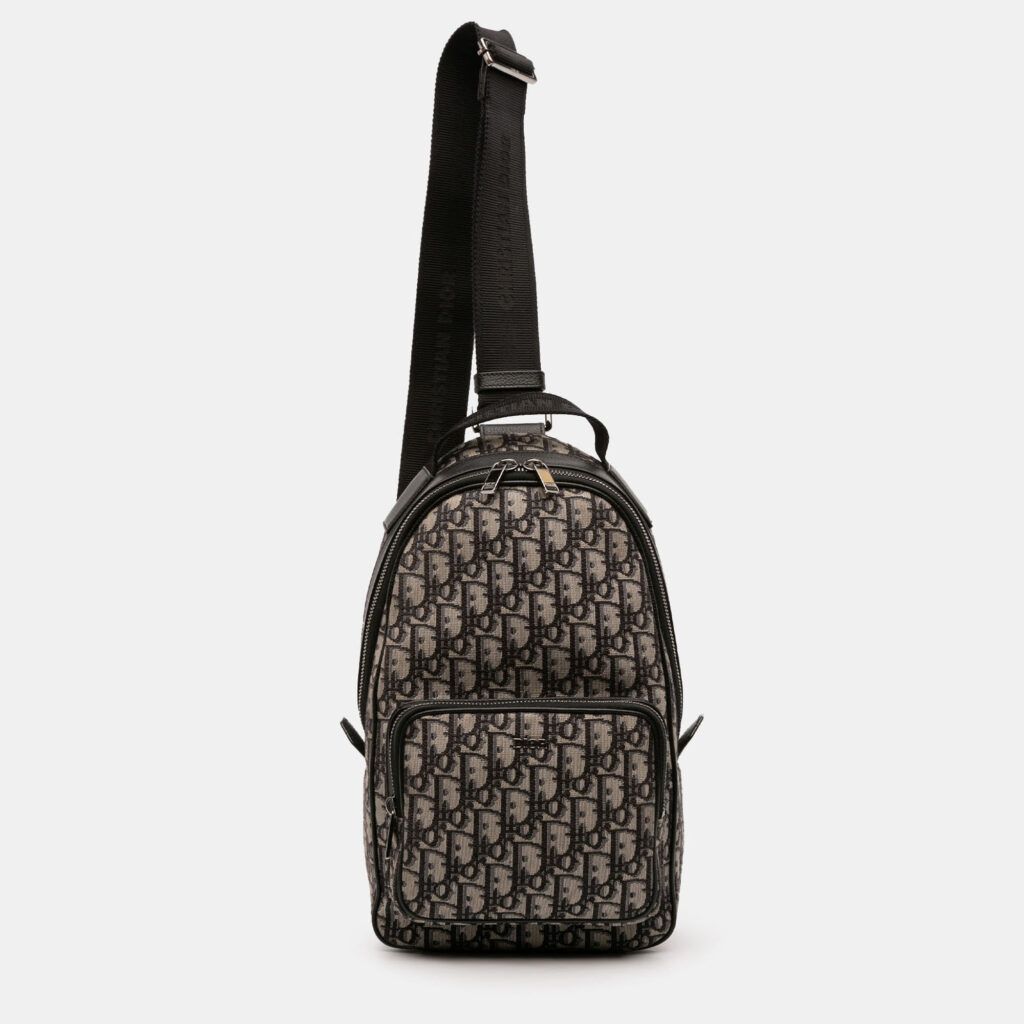 Dior Blue Mini Oblique Canvas Rider Sling Bag Dior Blue Mini Oblique Canvas Rider Sling Bag
