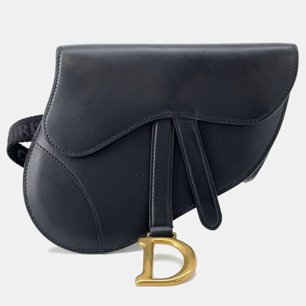 Dior Saddle Waist Bag Black Leather Dior Saddle Waist Bag Black Leather