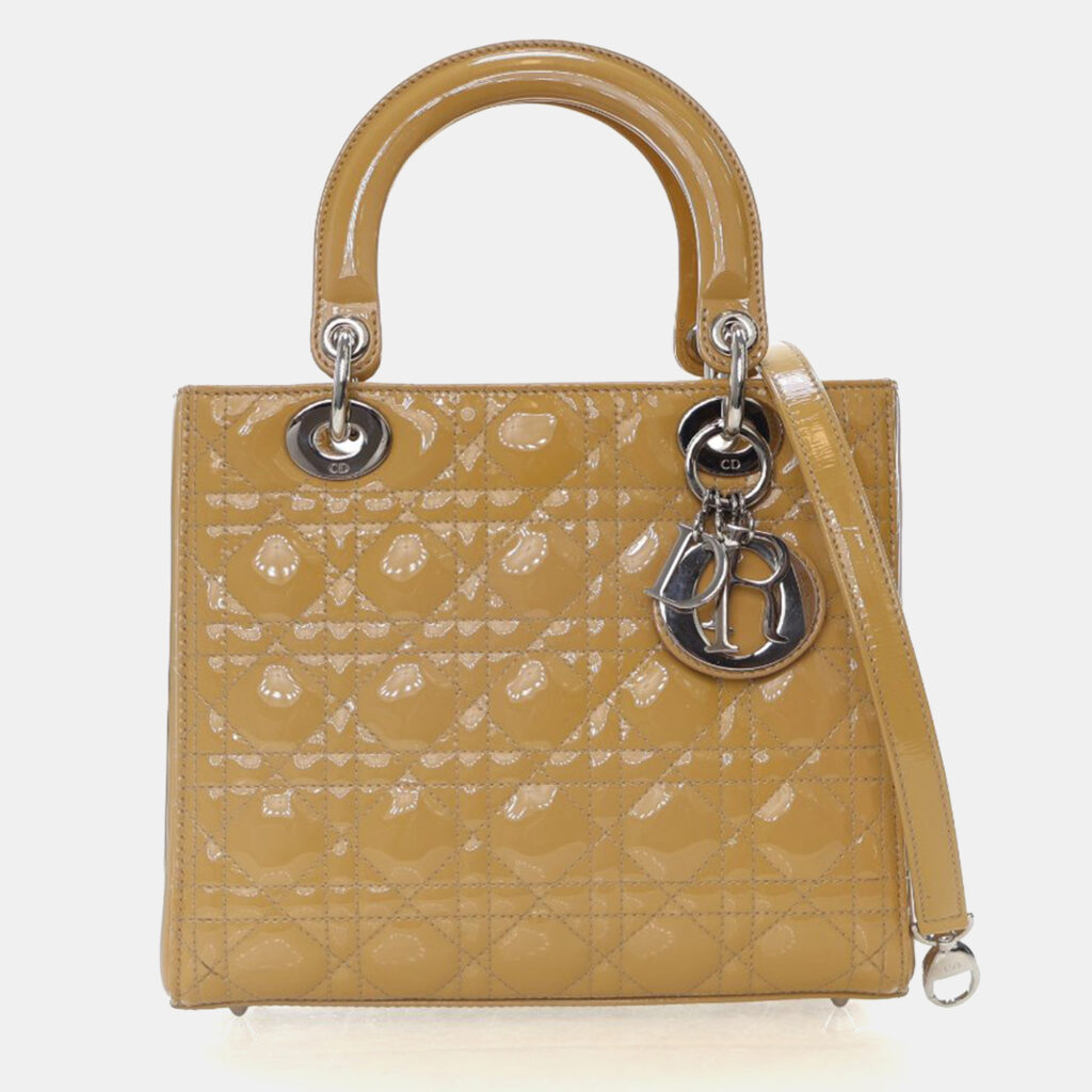 Dior Medium Beige Patent Lady Dior Dior Medium Beige Patent Lady Dior