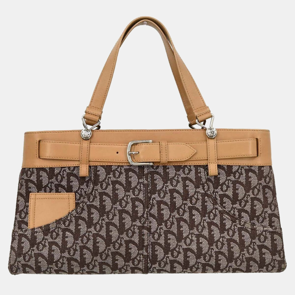 Christian Dior Brown Trotter Tote Handbag