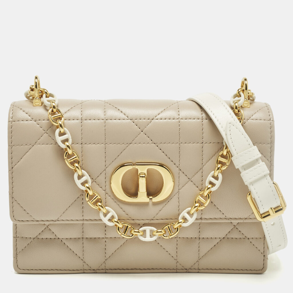 Dior Miss Caro Mini Beige/White Macrocannage Leather Shoulder Bag Dior Miss Caro Mini Beige/White Macrocannage Leather Shoulder Bag