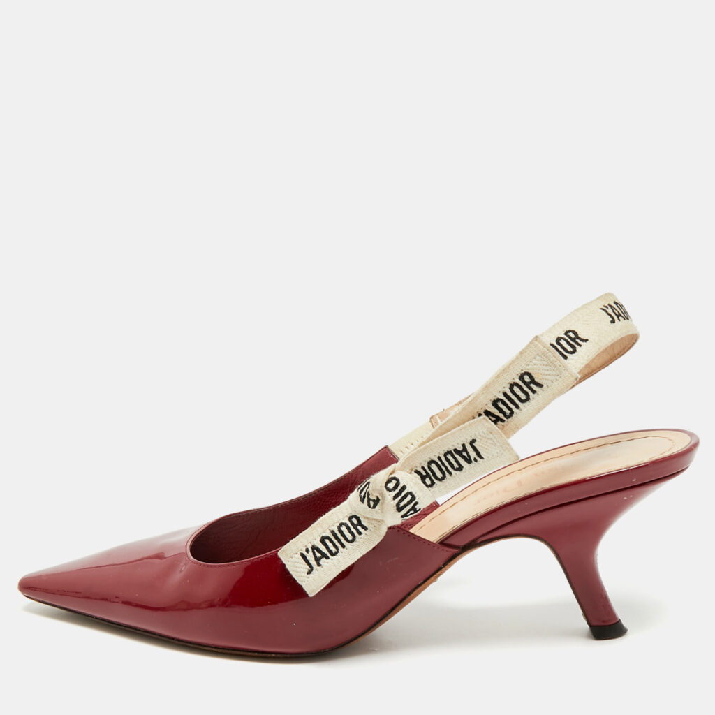 Dior Red Patent Leather J'Adior Slingback Pumps Size 39.5 Dior Red Patent Leather J'Adior Slingback Pumps Size 39.5