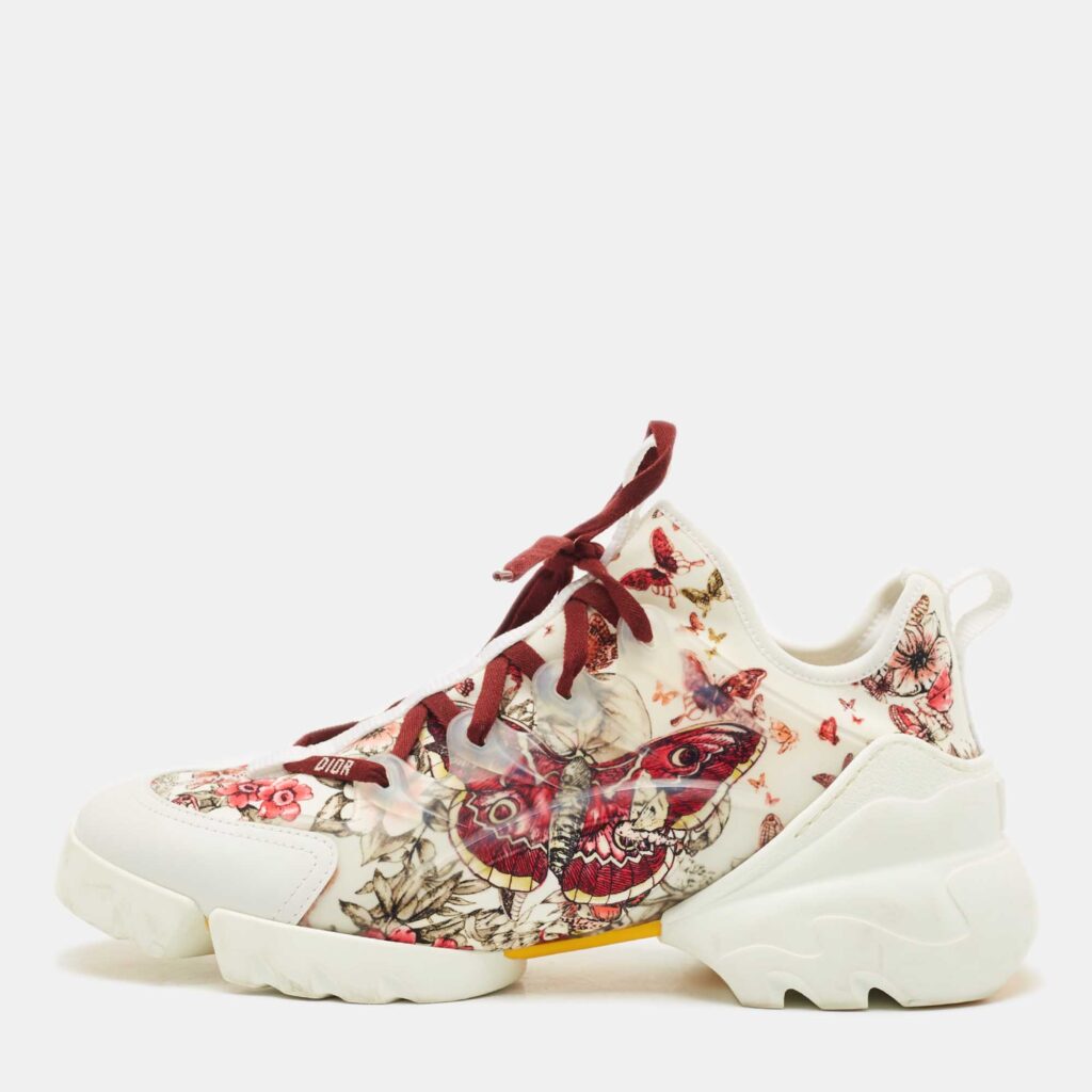 Dior Multicolor Leather and Neoprene D-Connect Lace Up Sneakers Size 41 Dior Multicolor Leather and Neoprene D-Connect Lace Up Sneakers Size 41