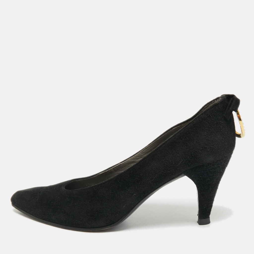 Dior Black Suede Pointed Toe Pumps Size 36