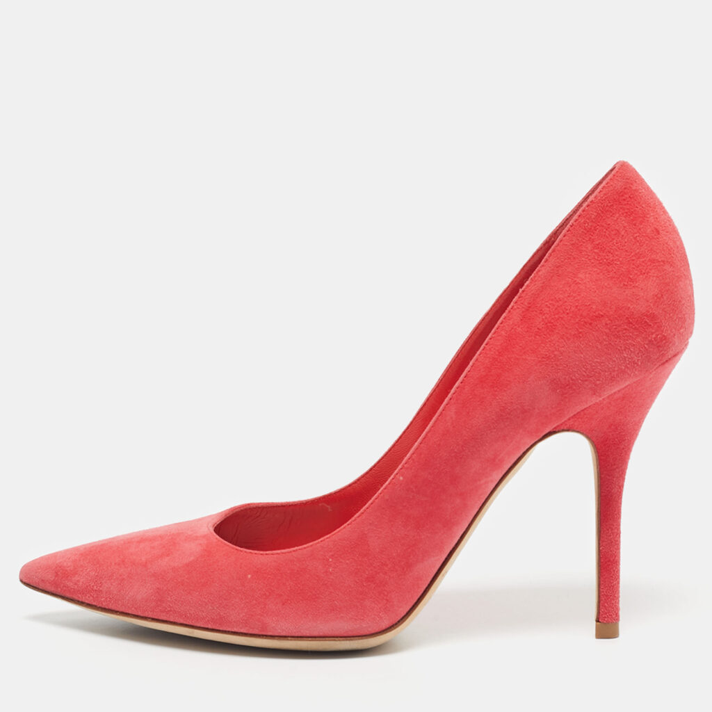 Dior Coral Pink Suede Pointed Toe Pumps Size 37.5 Dior Coral Pink Suede Pointed Toe Pumps Size 37.5