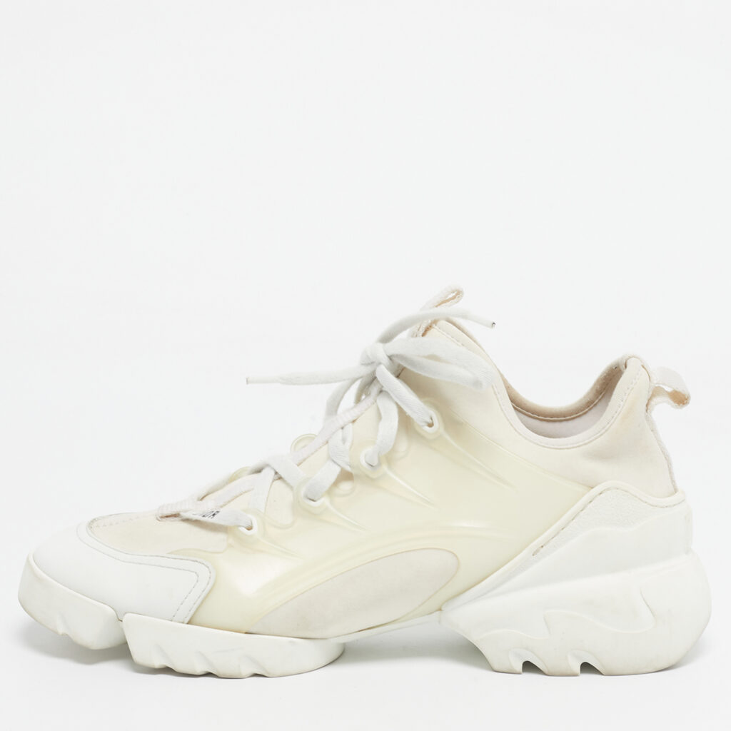 Dior Cream/White PVC D-Connect Low Top Sneakers Size 39 Dior Cream/White PVC D-Connect Low Top Sneakers Size 39