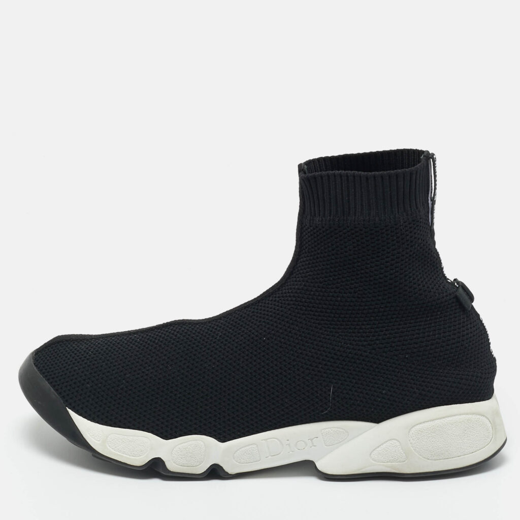 Dior Black Knit Fabric Fusion 2.0 Sock High Top Sneakers Size 39 Dior Black Knit Fabric Fusion 2.0 Sock High Top Sneakers Size 39