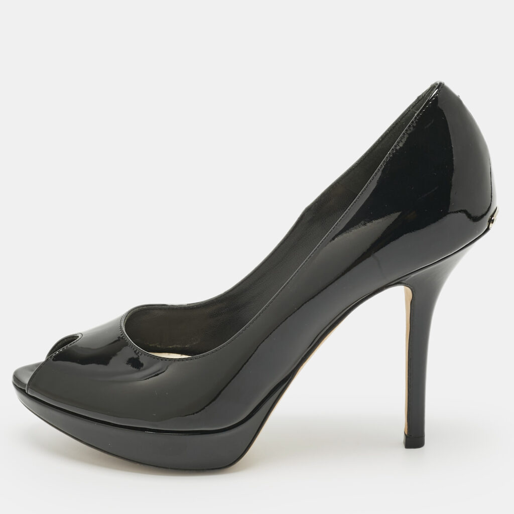 Dior Beige Patent Leather Miss Dior Peep Toe Pumps Size 36.5 Dior Beige Patent Leather Miss Dior Peep Toe Pumps Size 36.5