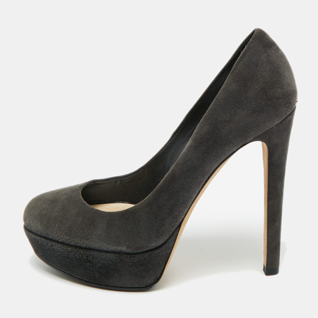 Dior Grey Suede Platform Pumps Size 38 Dior Grey Suede Platform Pumps Size 38