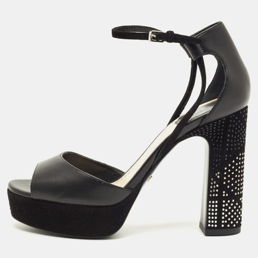 Dior Black Leather Rainbow Stellar Platform Sandals Size 36 Dior Black Leather Rainbow Stellar Platform Sandals Size 36