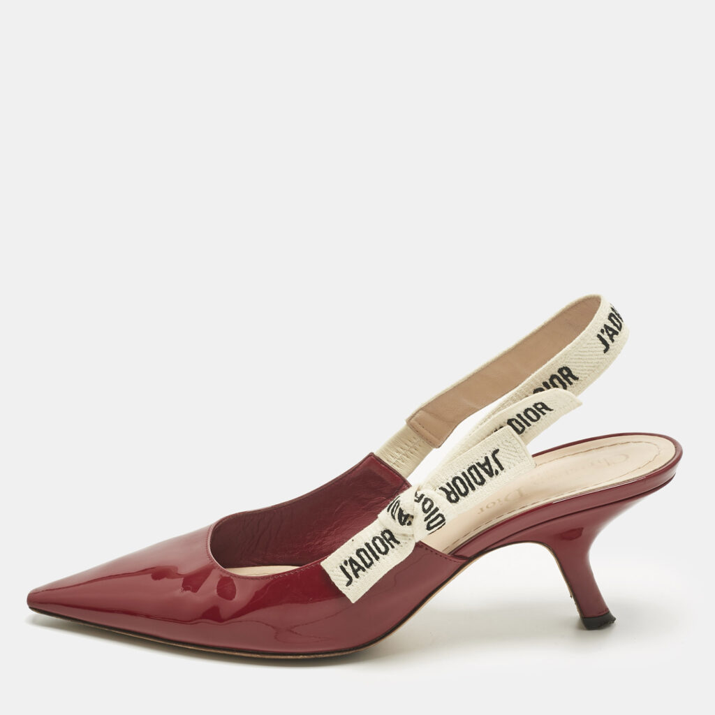 Dior Red Patent Leather J'Adior Slingback Pumps Size 39 Dior Red Patent Leather J'Adior Slingback Pumps Size 39