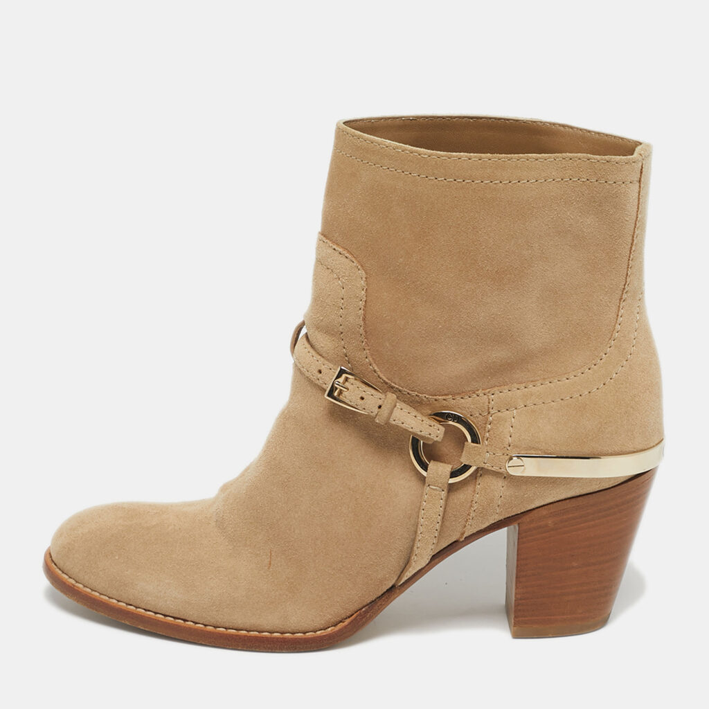 Dior Beige Suede Ankle Length Boots Size 36.5 Dior Beige Suede Ankle Length Boots Size 36.5