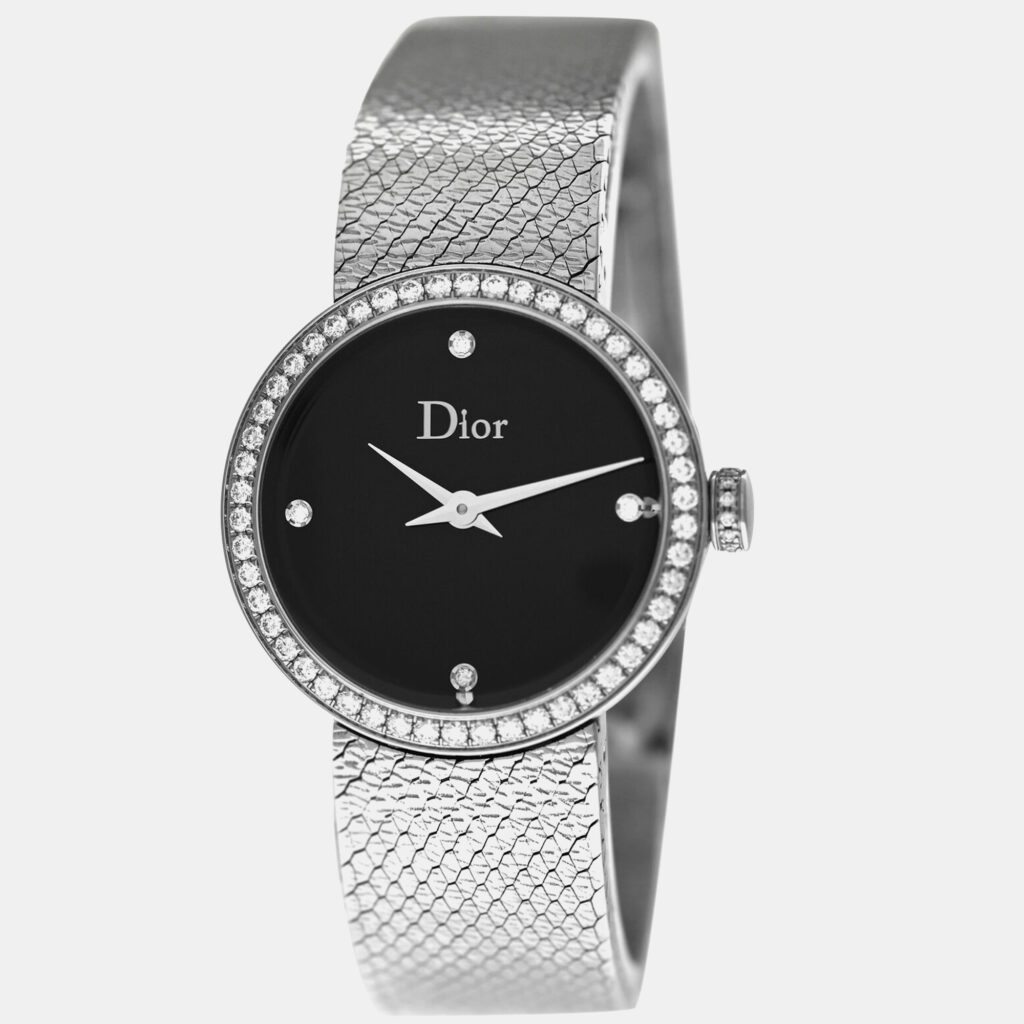 Dior La D De Dior CD047111M002 Quartz Diamond Stainless Steel Women's Wristwatch 25 mm Dior La D De Dior CD047111M002 Quartz Diamond Stainless Steel Women's Wristwatch 25 mm