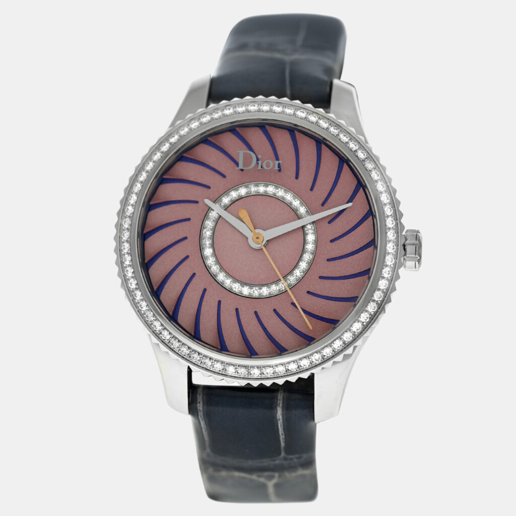 Dior VIII Montaigne CD152113A001 Quartz Diamond Stainless Steel Women's Wristwatch 32 mm Dior VIII Montaigne CD152113A001 Quartz Diamond Stainless Steel Women's Wristwatch 32 mm