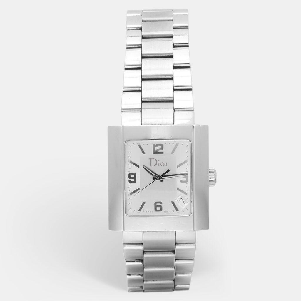 Christian Dior Silver Stainless Steel Riva D101-100 Men's Wristwatch 31 mm Christian Dior Silver Stainless Steel Riva D101-100 Men's Wristwatch 31 mm