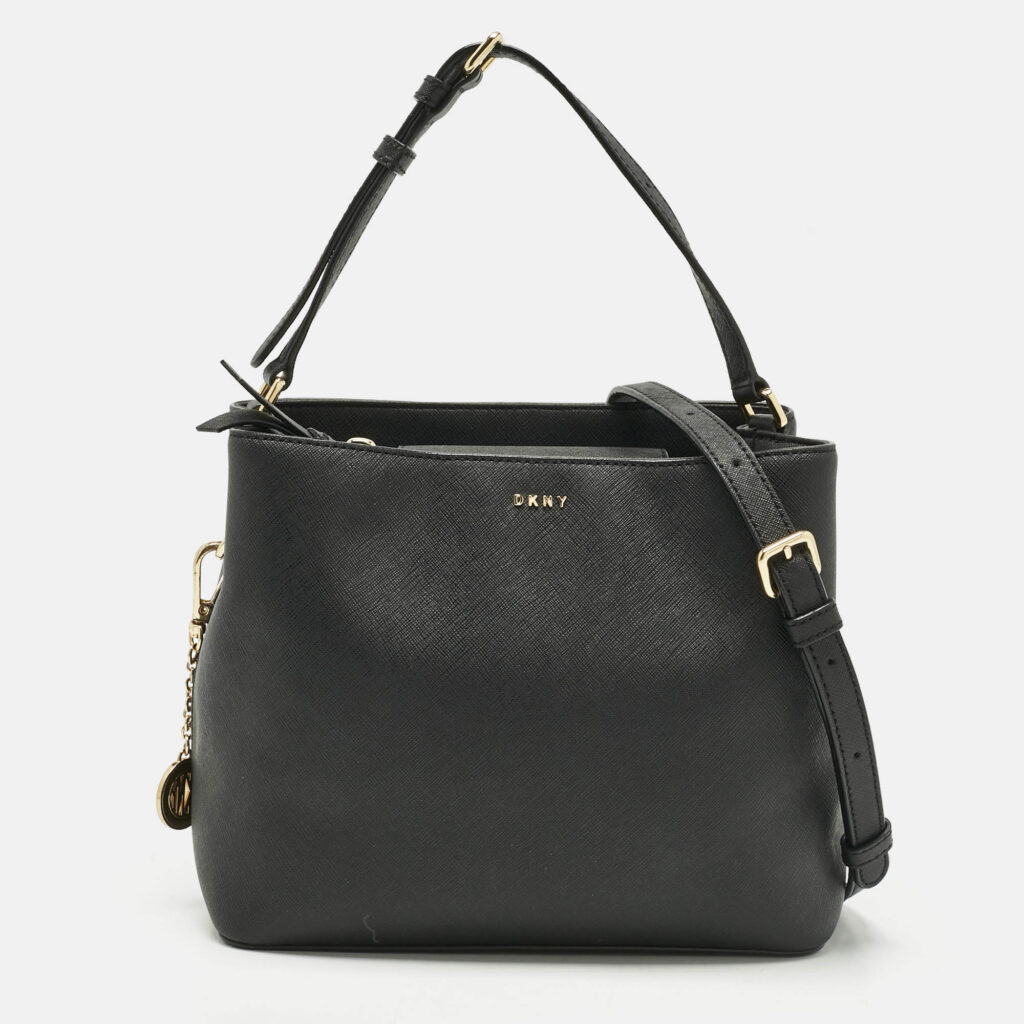 DKNY Black Leather Bryant Park Bucket Bag DKNY Black Leather Bryant Park Bucket Bag