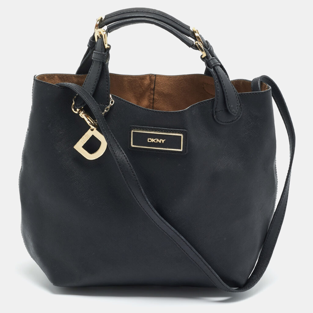 DKNY Black Leather Charm Hobo DKNY Black Leather Charm Hobo