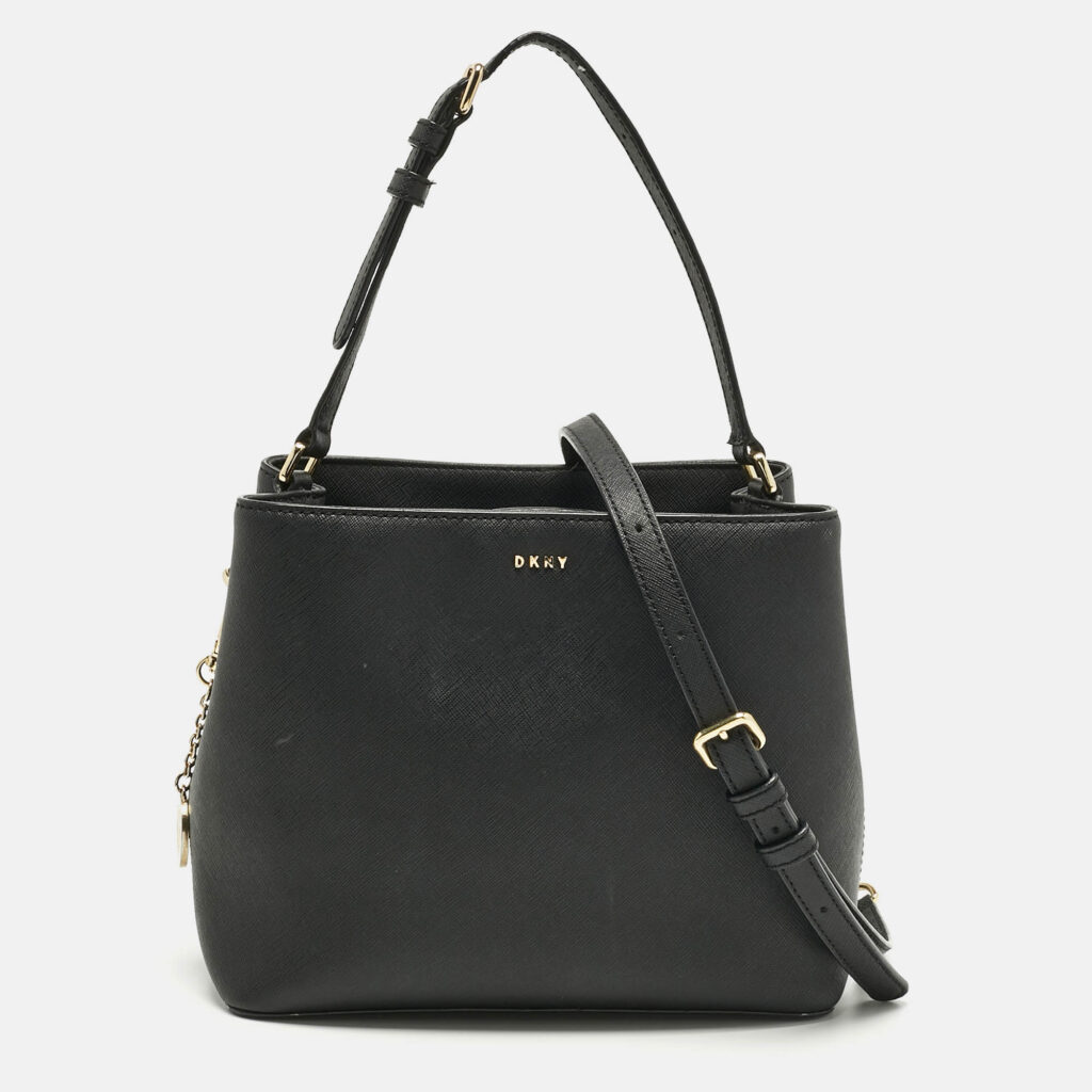 DKNY Black Leather Bryant Park Bucket Bag DKNY Black Leather Bryant Park Bucket Bag