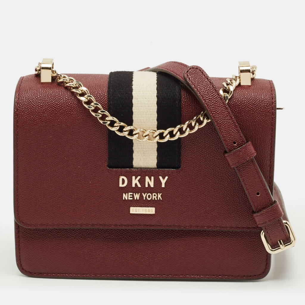 DKNY Burgundy Leather Liza Crossbody Bag DKNY Burgundy Leather Liza Crossbody Bag