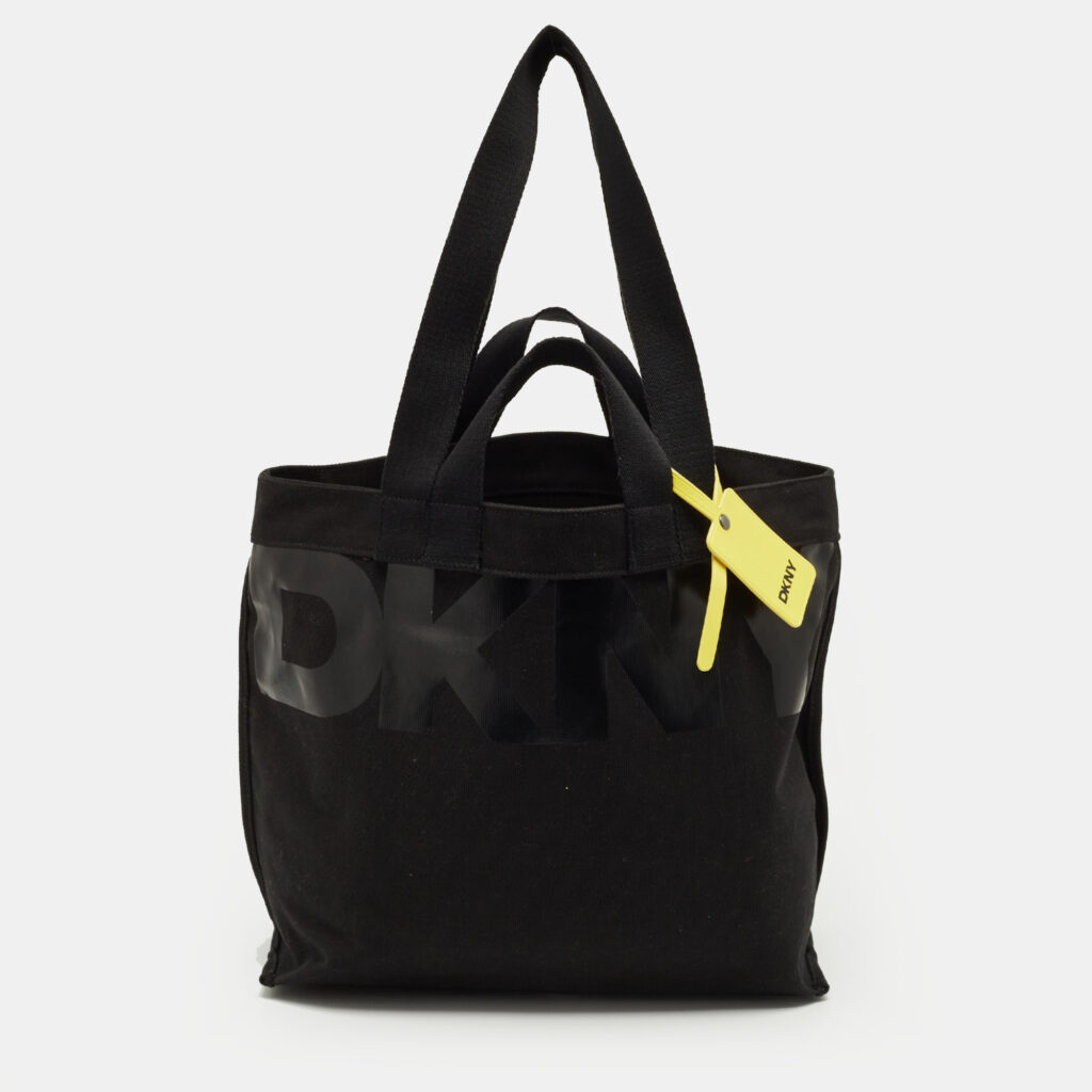 Dkny Black Canvas Logo Tote Dkny Black Canvas Logo Tote