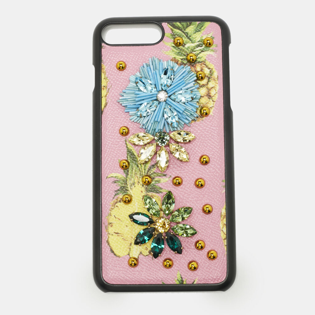 luxury-women-dolcegabbana-new-accessories-p1220950-001.jpg Dolce & Gabbana Multicolor Fruit Print Leather Crystal Embellished iPhone 7 Plus Case