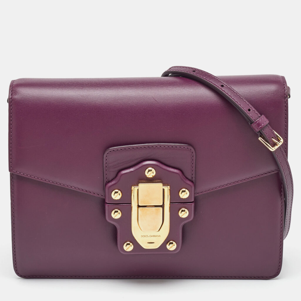 Dolce & Gabbana Burgundy Leather Lucia Shoulder Bag Dolce & Gabbana Burgundy Leather Lucia Shoulder Bag