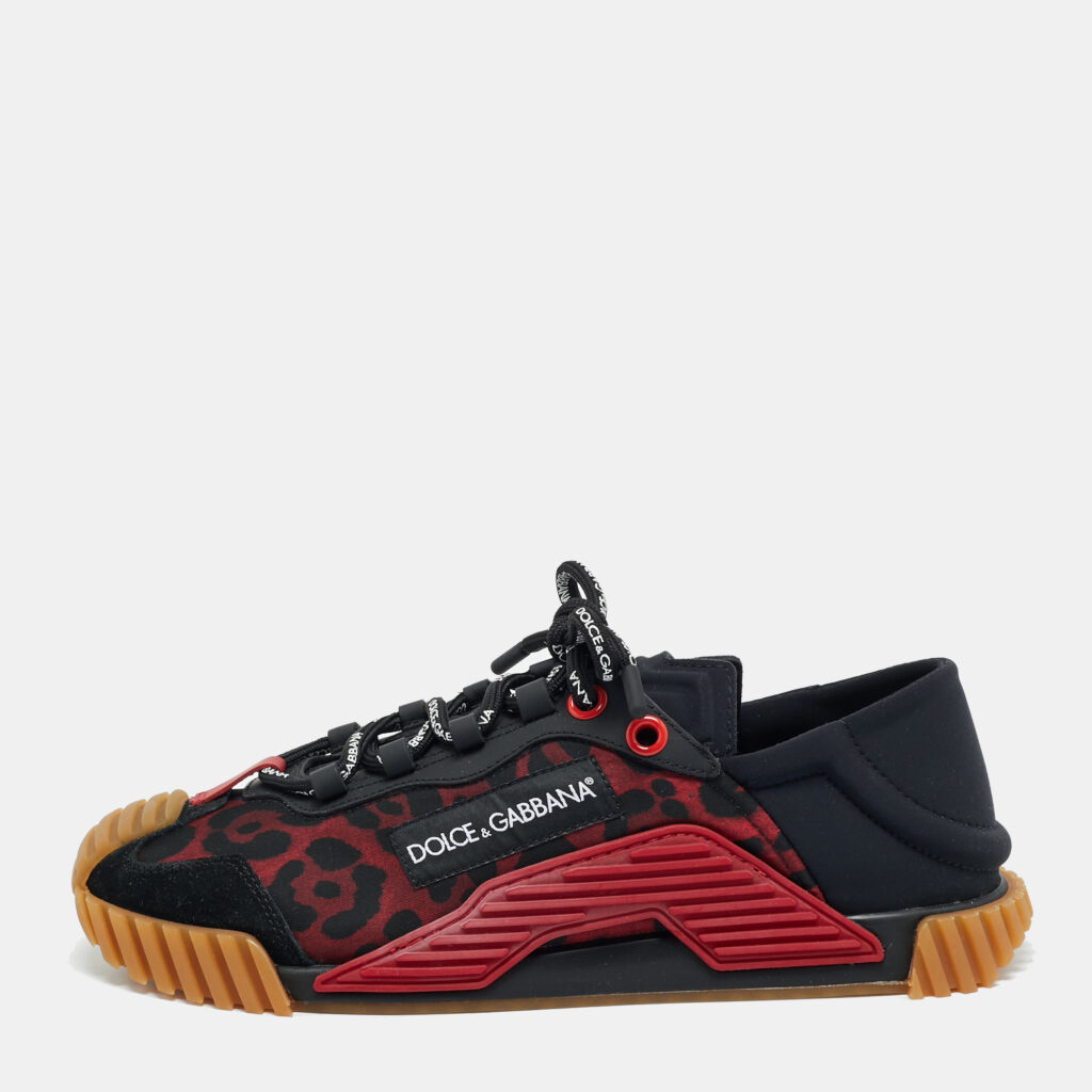 Dolce & Gabbana Multicolor Nylon and Suede Ns1 Low Top Sneakers Size 41.5