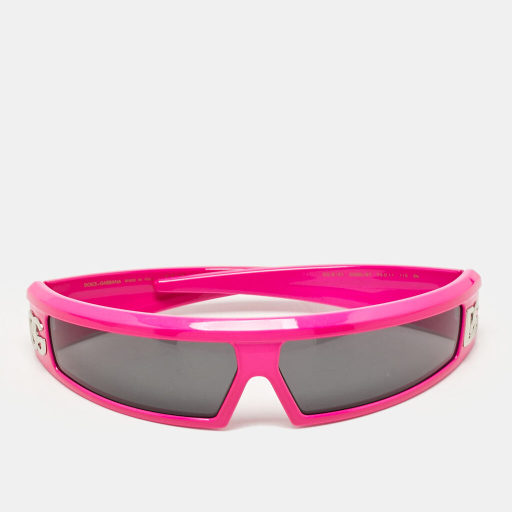 Dolce & Gabbana Pink/Black DG6181 Shield Sunglasses Dolce & Gabbana Pink/Black DG6181 Shield Sunglasses