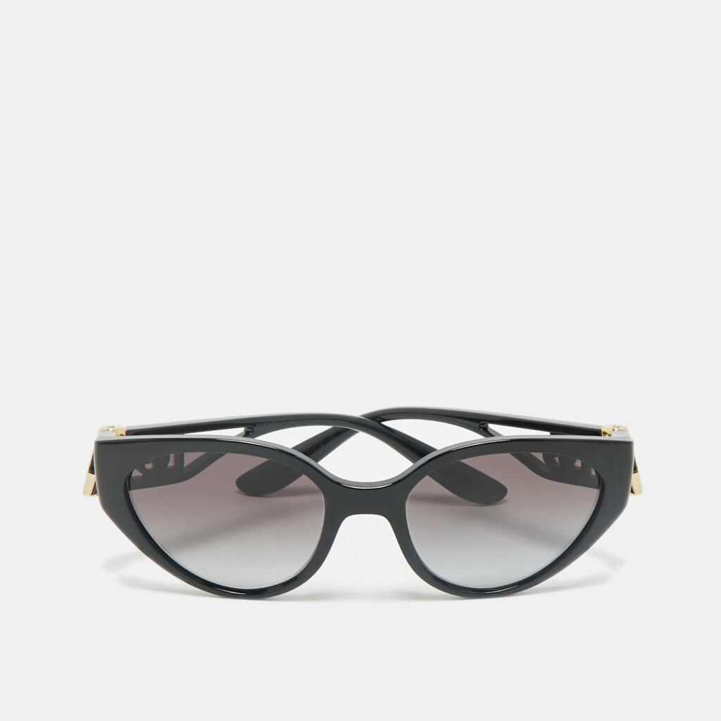 Dolce & Gabbana Black Gradient DG6146 Logo Cat Eye Sunglasses Dolce & Gabbana Black Gradient DG6146 Logo Cat Eye Sunglasses