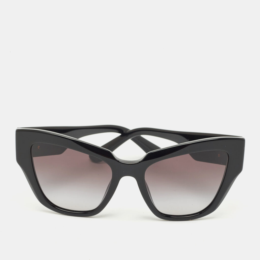 Dolce & Gabbana Black Gradient 4405 DG Crossed Cat Eye Sunglasses Dolce & Gabbana Black Gradient 4405 DG Crossed Cat Eye Sunglasses
