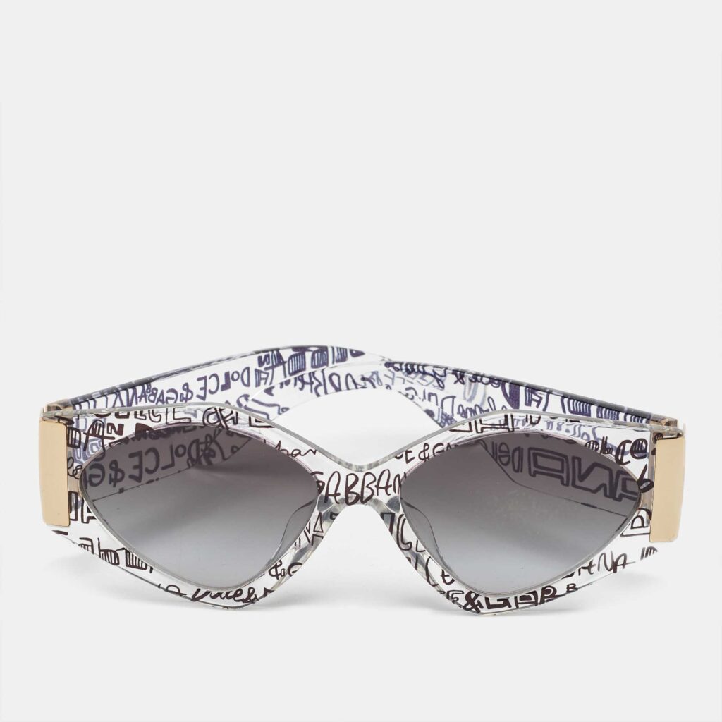 Dolce & Gabbana Grey Gradient 4396 F Printed Frame Cat Eye Sunglasses Dolce & Gabbana Grey Gradient 4396 F Printed Frame Cat Eye Sunglasses