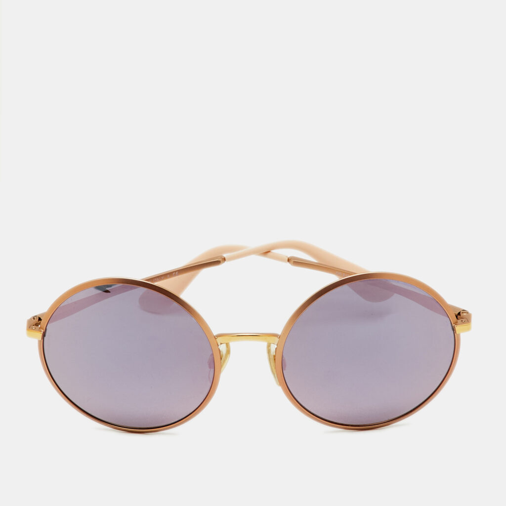 Dolce & Gabbana Peach/Black Mirrored DG2155 Round Sunglasses Dolce & Gabbana Peach/Black Mirrored DG2155 Round Sunglasses