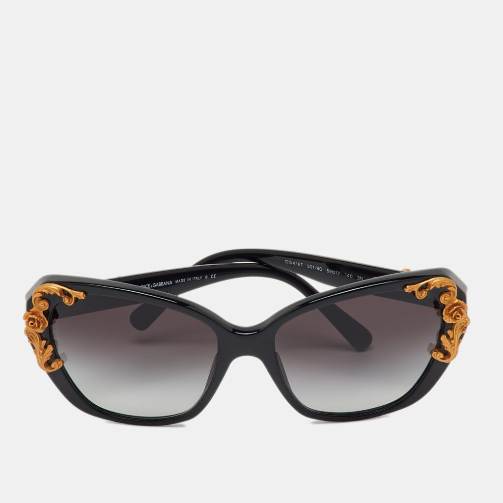 Dolce & Gabbana Black Gradient DG4167 Sicilian Baroque Sunglasses Dolce & Gabbana Black Gradient DG4167 Sicilian Baroque Sunglasses