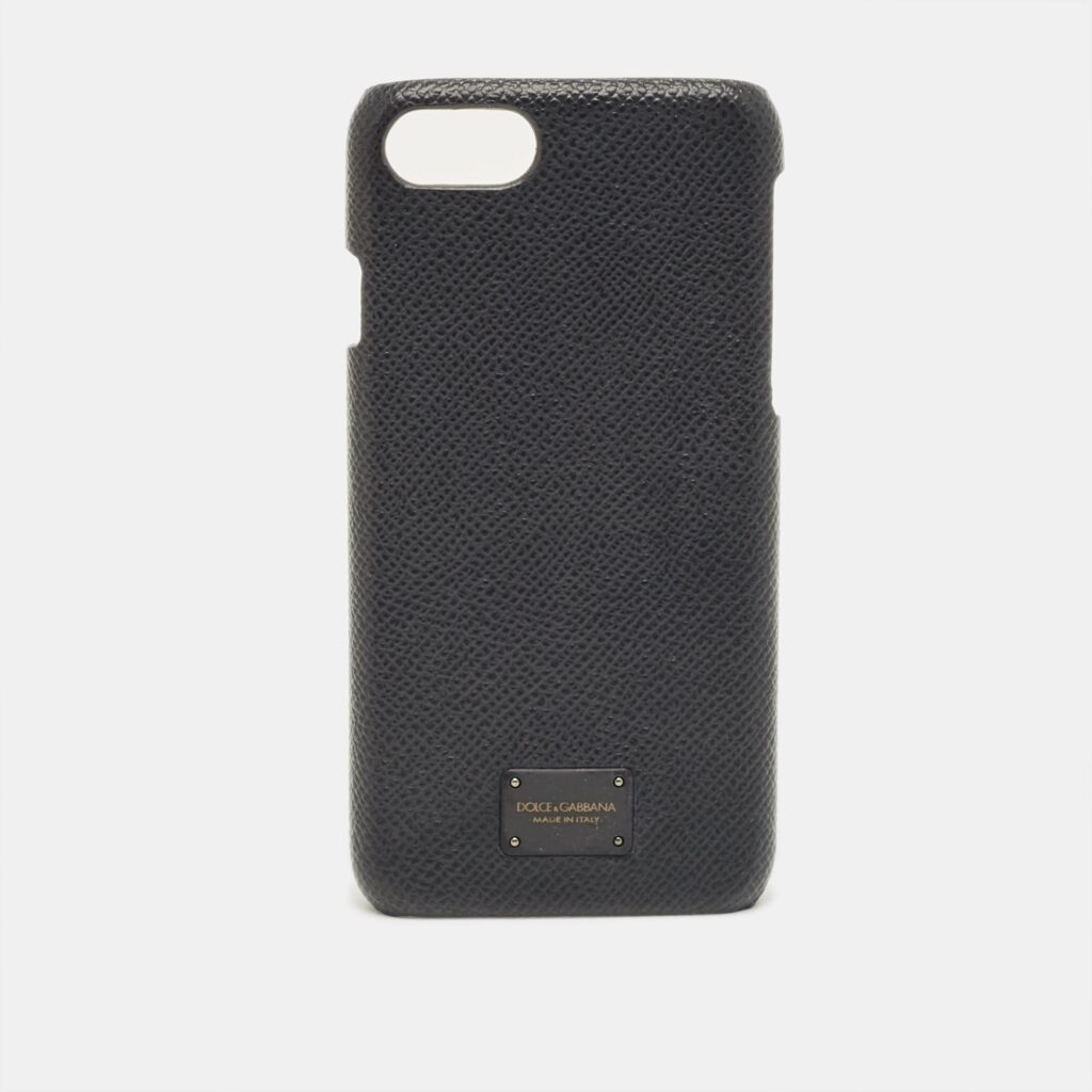 Dolce & Gabbana Black Leather iPhone 7 Case