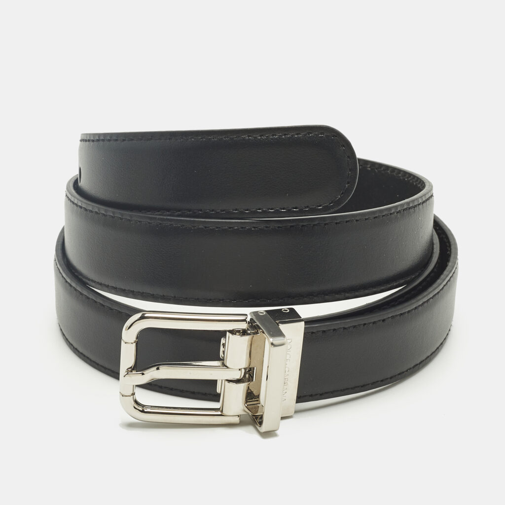 Dolce & Gabbana Black Leather Cut to Size Buckle Belt Dolce & Gabbana Black Leather Cut to Size Buckle Belt