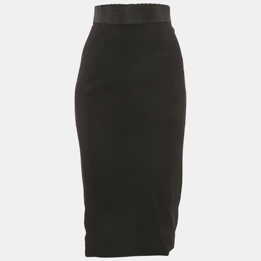 Dolce & Gabbana Black Crepe Pencil Skirt S Dolce & Gabbana Black Crepe Pencil Skirt S