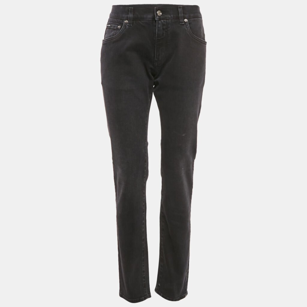 Dolce & Gabbana Black Denim Slim Fit Jeans L Waist 32"
